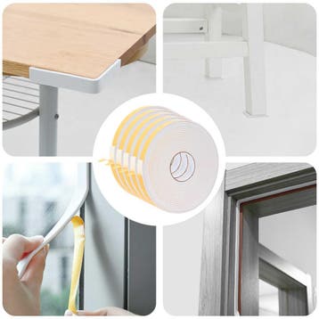 vidaXL Zelfklevende schuimtape 5 st Wit 20mm x 10m CR Schuim, Verzenden, Nieuw