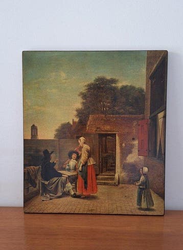 Wanddecoratie - Frankrijk - Druk op hout