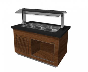 Saladebar | PREMIUM LINE- SB-K 130 okkernoot HorecaTraders, Verzenden, Nieuw in verpakking