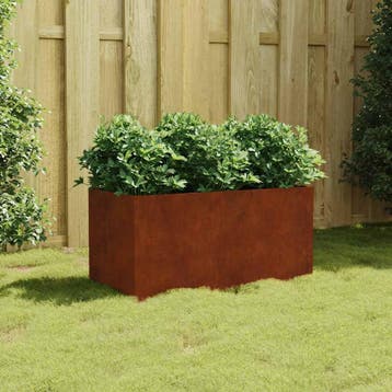 vidaXL Plantenbak 80x40x40 cm cortenstaal, Tuin en Terras, Verzenden, Nieuw, Metaal, 60 tot 100 cm