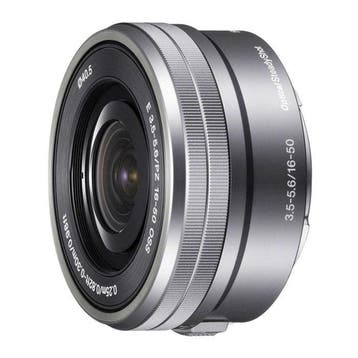 Sony E 16-50mm f/3.5-5.6 PZ OSS Zilver objectief -, Verzenden, Gebruikt, Sony