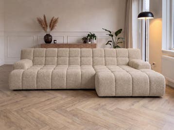 Loungebank Zuidlaren - loungebanken - Beige, Nieuw, 150 cm of meer, Stof, 300 cm of meer