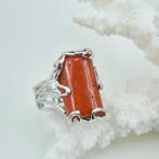 Koraal - Zilver - Ring - CORALLO MEDITERRANEO