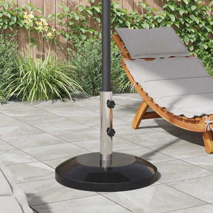 vidaXL Parasolvoet voor 40-50 mm paal 26.75 kg Zwart Graniet, Tuin en Terras, Parasols, Parasolvoet, Nieuw, Verzenden