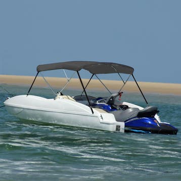 vidaXL Biminitop 3-boogs 183x140x137 cm antracietkleurig, Verzenden, Nieuw