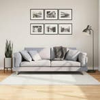 vidaXL Vloerkleed OVIEDO laagpolig 120x120 cm crèmekleurig, Huis en Inrichting, Stoffering | Tapijten en Kleden, Verzenden, Nieuw