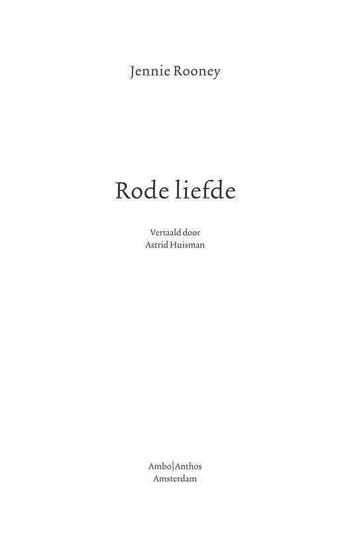 Rode liefde, Ophalen of Verzenden, Nieuw