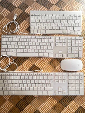 Apple - Lot de 3 claviers A1243 / A1314 + Magic Mouse –, Nieuw