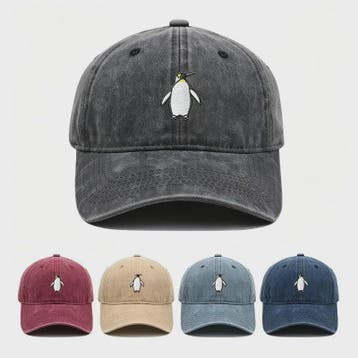 Vintage PinguÃ¯n Cap - Unisex Baseballpet met Gebogen Vizier, Verzenden, Nieuw