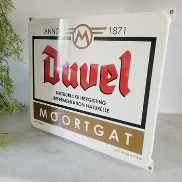 Duvel Bier Reclamebord, Emaillerie Belge - Reclamebord -