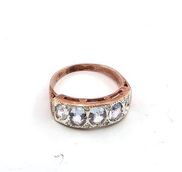 Zonder minimumprijs - Ring - 9 kt. Roségoud, Zilver -, Sieraden, Tassen en Uiterlijk, Nieuw