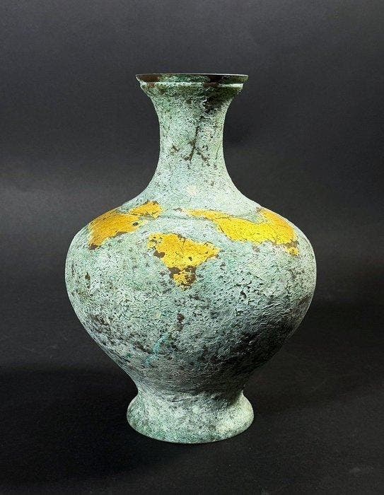 Exclusieve Takaoka Koperwerk Bronzen Vaas - Brons - Houun -, Antiek en Kunst, Antiek | Overige Antiek