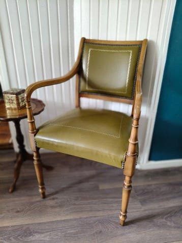Fauteuil - Hout, kunstleer - Luxury desk chair green