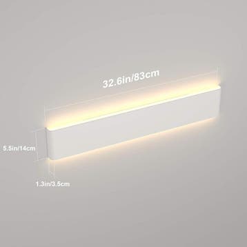 Ralbay LED moderne badkamerlamp 83cm/30W aluminium, op- en n, Verzenden, Zo goed als nieuw