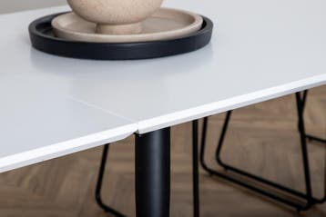 Eettafel - Bjorn - 195x90 cm - Wit - Uitschuifbaar - Jörn, Huis en Inrichting, Tafels | Eettafels, Verzenden, Nieuw