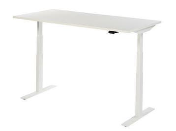 zit-sta bureau gerefurbished wit frame nw blad Linak |Ocazu, Overige plaatsen, Ophalen of Verzenden, Gebruikt, Bureau