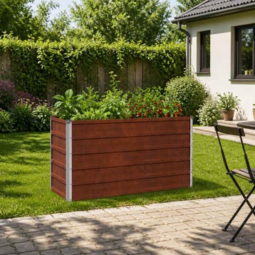vidaXL Verhoogd Tuinbed Roestig 100 x 40 x 55 cm corton, Verzenden, Minder dan 60 cm, Nieuw, Metaal