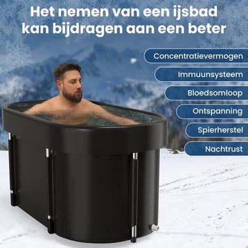 2dekans | IJsbad XL - 420L - Opvouwbaar Zitbad - met Deksel, Ophalen of Verzenden, Zo goed als nieuw