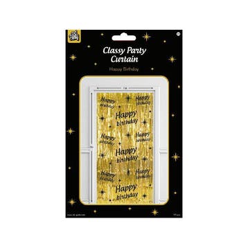 Classy Party Curtain Happy Birthday, Verzenden, Nieuw, Versiering, Verjaardag