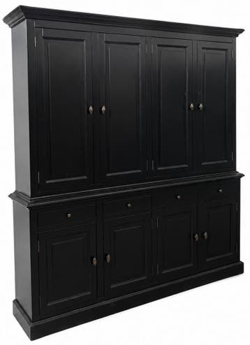 Buffetkast Laren zwart met dichte deuren 230 x 45 x 230cm, Huis en Inrichting, Ophalen of Verzenden, Nieuw