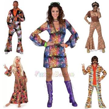 Jaren 70 kleding - Hippie Jurk - Flower Power pak en meer, Ophalen of Verzenden, Nieuw, Carnaval, Kleding