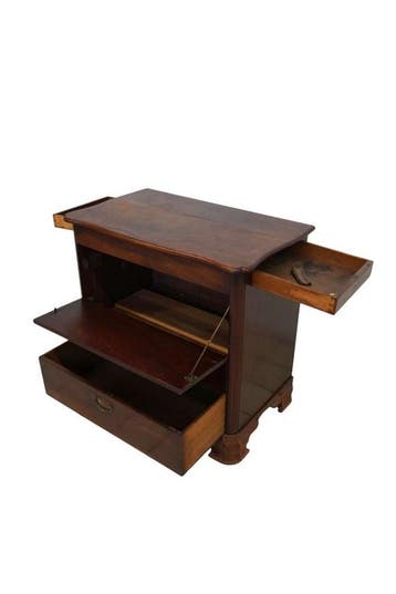 Antieke mahonie commode – Biedermeier ladenkast met gesneden, Ophalen of Verzenden, Nieuw
