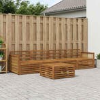 vidaXL Buiten bankenset 5 pcs Naturel Massief Acaciahout, Verzenden, Nieuw