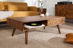 Massieve salontafel MYSTIC LIVING 100cm Sheesham naturel 3D, Huis en Inrichting, Tafels | Salontafels, Ophalen of Verzenden, Nieuw