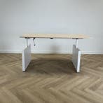Drentea slingerbureau 160x90 cm, wit - ahorn, Huis en Inrichting, Bureaus, Ophalen of Verzenden, Gebruikt