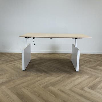 Drentea slingerbureau 160x90 cm, wit - ahorn, Ophalen of Verzenden, Gebruikt