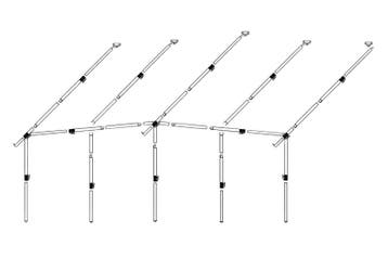 Dorema Frame Voortent Staal EasyGrip 25mm diepte 270/300, Nieuw
