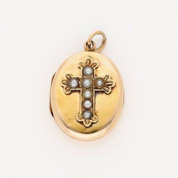 Hanger - 14 karaat Geel goud Parel