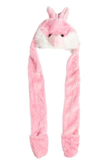 KIMU® Muts Wanten Roze Konijn Sjaalmuts met Oortjes Haas Bon, Ophalen of Verzenden, Nieuw