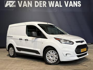 Ford Transit Connect 1.5 TDCI 101pk L1H1 Euro6 Airco | Navig, Stof, Gebruikt, Wit, Dealer onderhouden