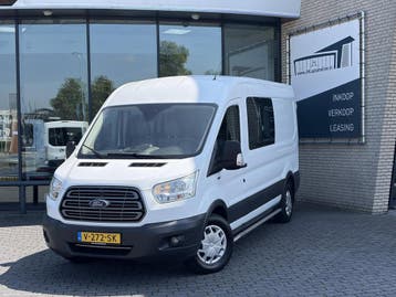 Ford Transit 330 2.0 TDCI L3H2*DC*CAM*CRUISE*SIDEBAR*LEER*6-, Stof, Gebruikt, Euro 6, Ford