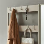 Kapstok Napinerg met spiegel schoenenrek en zitbank havermou, Verzenden, Nieuw