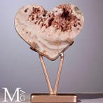 Roze Amethist Hart - Kristal Druse - Uitzonderlijk en, Antiek en Kunst, Curiosa en Brocante