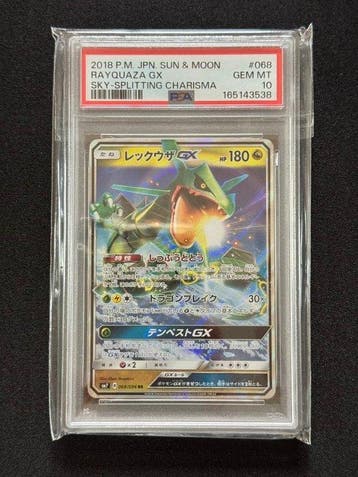 Pokémon - 1 Graded card - Rayquaza GX 068/096 - PSA 10 - Sun, Nieuw