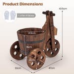 LIVSK Driewielige Plantenbak op Wielen - Tonvormig Design -, Verzenden, Nieuw
