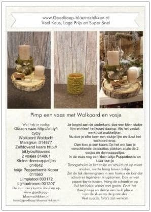 DIY Werkbeschrijving Pimp een vaas wol, Ophalen of Verzenden, Nieuw