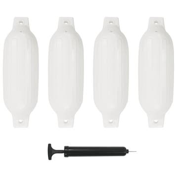 vidaXL Bootstootkussens 4 st 41x11,5 cm PVC wit, Verzenden, Nieuw