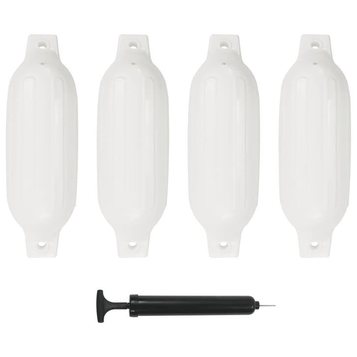 vidaXL Bootstootkussens 4 st 41x11,5 cm PVC wit, Watersport en Boten, Bootonderdelen, Nieuw, Verzenden