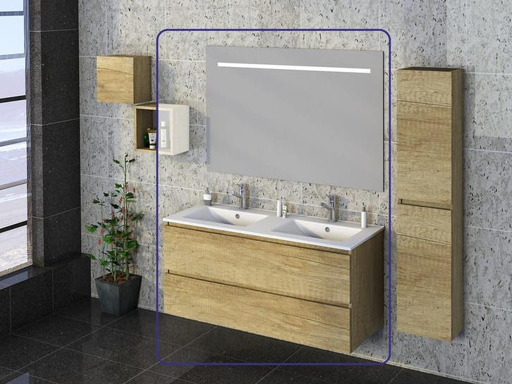 SEPHIA compleet badmeubel 120cm nature, Huis en Inrichting, Badkamer | Badkamermeubels, Nieuw, Verzenden