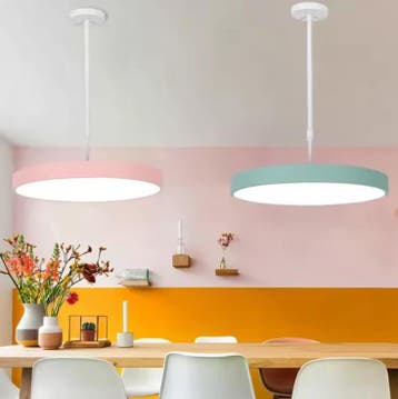 Nordic LED Hanglamp – Ronde Macaron Schijf Woonkamer Eettafe, Verzenden, Nieuw