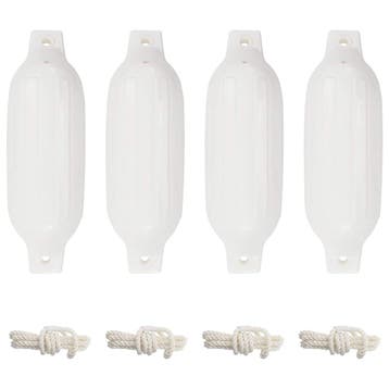 vidaXL Bootstootkussens 4 st Ø 11x40 cm PVC wit, Watersport en Boten, Verzenden, Nieuw