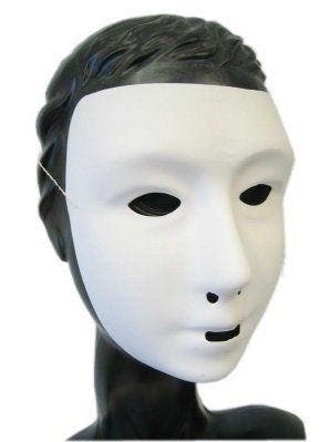 Grimeermasker wit kalklaag, Verzenden, Nieuw, Feestartikel