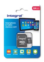 Integral Smartphone & Tablet microSDXC 64GB - 90MB/s UHS-..., Huis en Inrichting, Ophalen of Verzenden, Nieuw