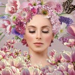 Glasschilderij vrouw met tulpen | Ter Halle | 089, Ophalen of Verzenden, Nieuw