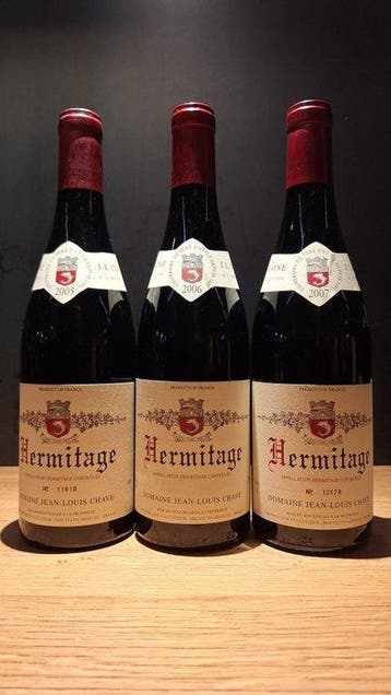 2005 , 2006, 2007 Jean-Louis Chave AOC Hermitage - Rhône,, Nieuw
