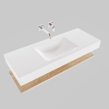 Badkamermeubel AQS Ibiza 120 cm met Washed Oak Planchet, Ophalen of Verzenden, Nieuw